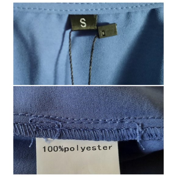 Cornflower Blue Split Hem Maternity Nursing Maxi Dress - NWT, Size S - Picture 11 of 16